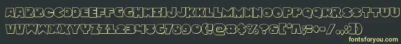 Zounderkiteout Font – Yellow Fonts on Black Background