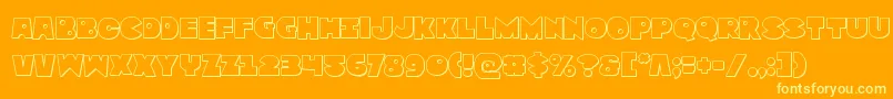 Zounderkiteout Font – Yellow Fonts on Orange Background
