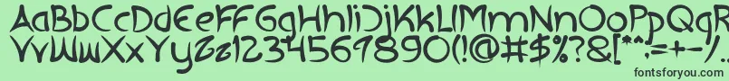 EXTRA HOT Bold Font – Black Fonts on Green Background