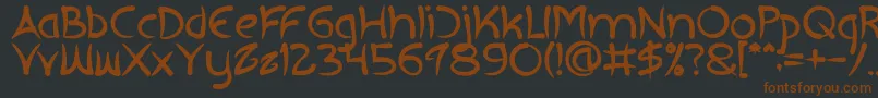 EXTRA HOT Bold Font – Brown Fonts on Black Background