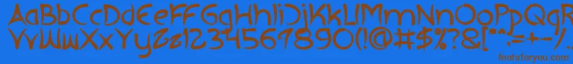 EXTRA HOT Bold Font – Brown Fonts on Blue Background