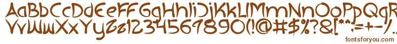 Шрифт EXTRA HOT Bold – коричневые шрифты на белом фоне