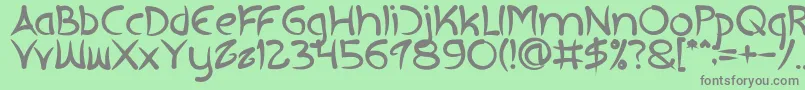 EXTRA HOT Bold Font – Gray Fonts on Green Background
