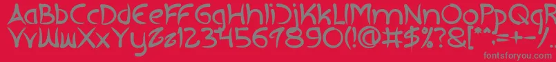フォントEXTRA HOT Bold – 赤い背景に灰色の文字