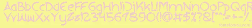 EXTRA HOT Bold Font – Pink Fonts on Yellow Background