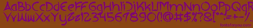 EXTRA HOT Bold Font – Purple Fonts on Brown Background
