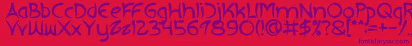 EXTRA HOT Bold Font – Purple Fonts on Red Background