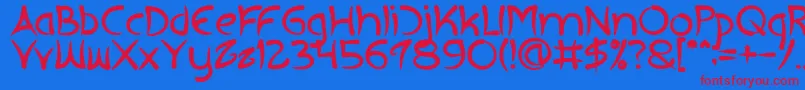 EXTRA HOT Bold Font – Red Fonts on Blue Background
