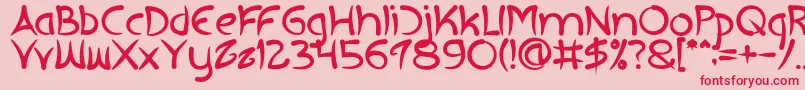 EXTRA HOT Bold Font – Red Fonts on Pink Background