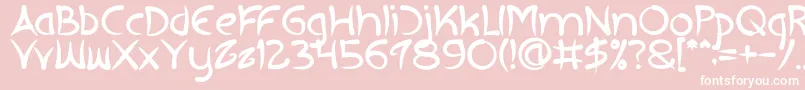 Weitere Informationen zur EXTRA HOT Bold-Schriftart EXTRA HOT Bold-Schriftart – Weiße Schriften auf rosa Hintergrund