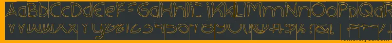 EXTRA HOT Hollow Inverse Font – Black Fonts on Orange Background