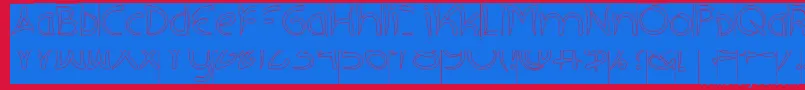 EXTRA HOT Hollow Inverse Font – Blue Fonts on Red Background