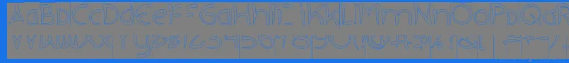 EXTRA HOT Hollow Inverse Font – Gray Fonts on Blue Background