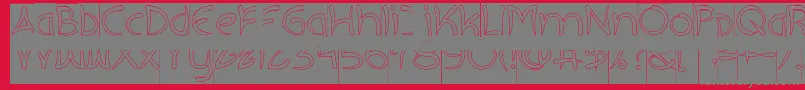 Fonte EXTRA HOT Hollow Inverse – fontes cinzas em um fundo vermelho