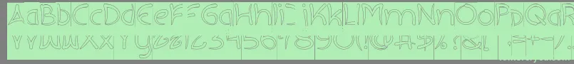EXTRA HOT Hollow Inverse-Schriftart – Grüne Schriften auf grauem Hintergrund