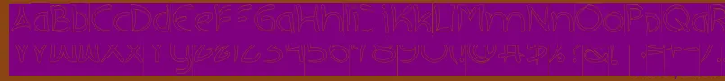 EXTRA HOT Hollow Inverse-Schriftart – Violette Schriften auf braunem Hintergrund