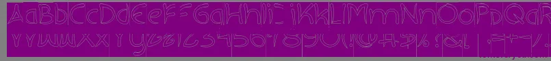 EXTRA HOT Hollow Inverse Font – Purple Fonts on Gray Background