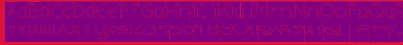 EXTRA HOT Hollow Inverse-Schriftart – Violette Schriften auf rotem Hintergrund