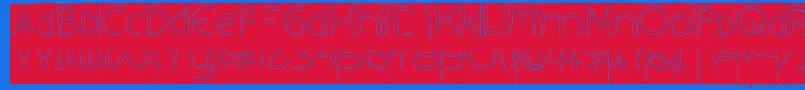 EXTRA HOT Hollow Inverse Font – Red Fonts on Blue Background