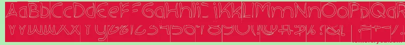 EXTRA HOT Hollow Inverse Font – Red Fonts on Green Background