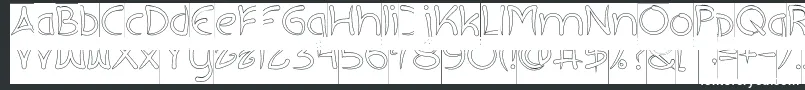 Шрифт EXTRA HOT Hollow Inverse – белые шрифты
