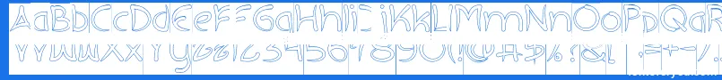 EXTRA HOT Hollow Inverse Font – White Fonts on Blue Background