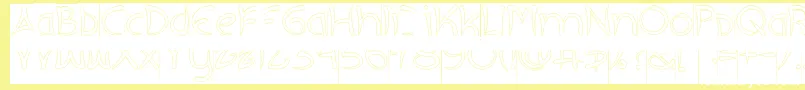 EXTRA HOT Hollow Inverse-Schriftart – Weiße Schriften auf gelbem Hintergrund