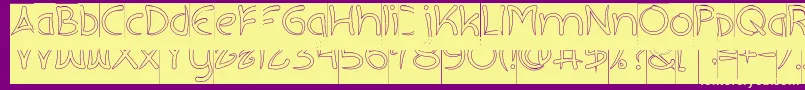 EXTRA HOT Hollow Inverse Font – Yellow Fonts on Purple Background