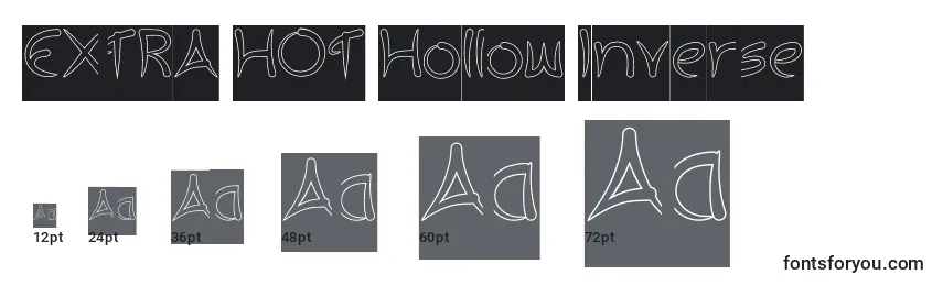 EXTRA HOT Hollow Inverse Font Sizes