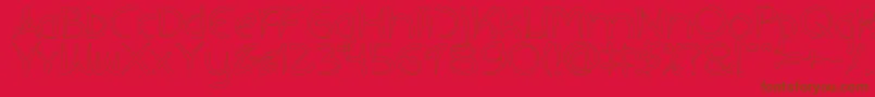 EXTRA HOT Hollow Font – Brown Fonts on Red Background