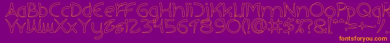 EXTRA HOT Hollow Font – Orange Fonts on Purple Background