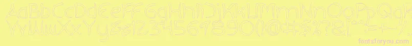 EXTRA HOT Hollow Font – Pink Fonts on Yellow Background