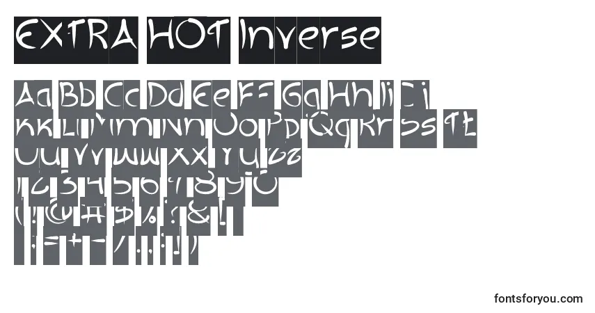 Шрифт EXTRA HOT Inverse – алфавит, цифры, специальные символы