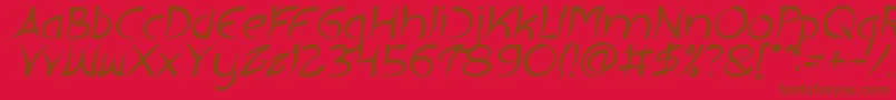 EXTRA HOT Italic-Schriftart – Braune Schriften auf rotem Hintergrund