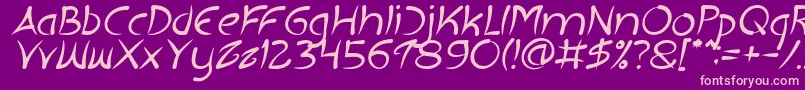 fuente EXTRA HOT Italic – Fuentes Rosadas Sobre Fondo Morado