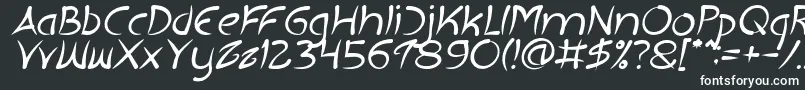 EXTRA HOT Italic-fontti – valkoiset fontit