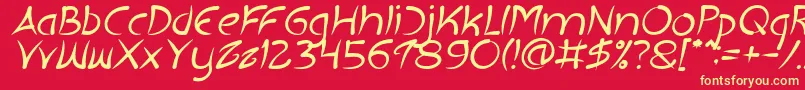 EXTRA HOT Italic Font – Yellow Fonts on Red Background