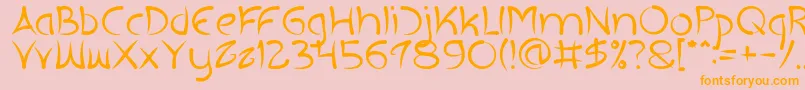 EXTRA HOT Light Font – Orange Fonts on Pink Background