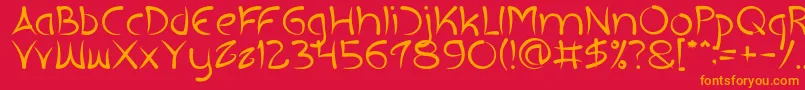 EXTRA HOT Light Font – Orange Fonts on Red Background