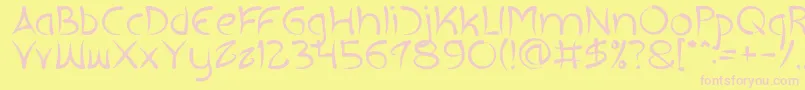 EXTRA HOT Light Font – Pink Fonts on Yellow Background