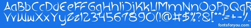 EXTRA HOT Light-Schriftart – Weiße Schriften auf blauem Hintergrund