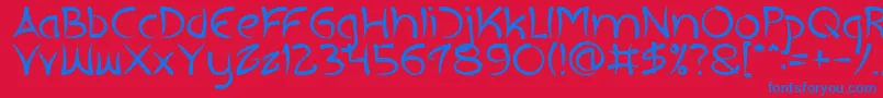 EXTRA HOT Font – Blue Fonts on Red Background