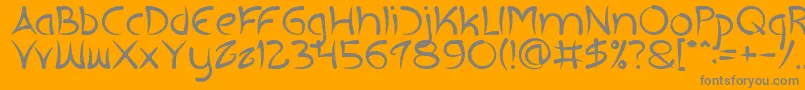 EXTRA HOT Font – Gray Fonts on Orange Background