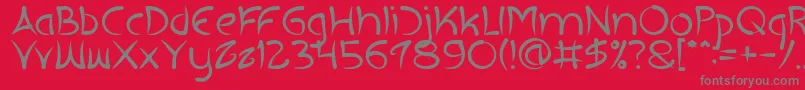 EXTRA HOT Font – Gray Fonts on Red Background