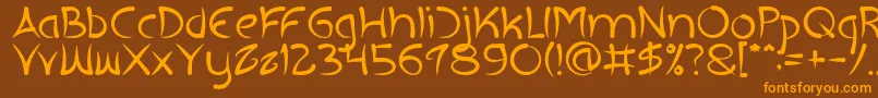 EXTRA HOT Font – Orange Fonts on Brown Background