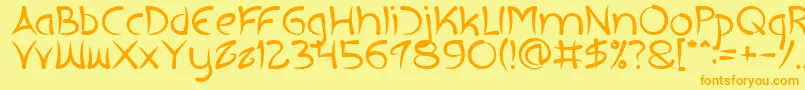 EXTRA HOT Font – Orange Fonts on Yellow Background