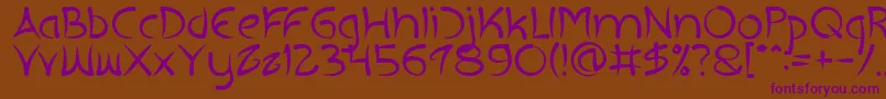 EXTRA HOT Font – Purple Fonts on Brown Background