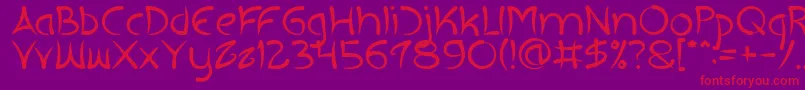 EXTRA HOT Font – Red Fonts on Purple Background