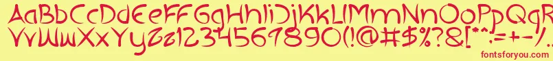 EXTRA HOT Font – Red Fonts on Yellow Background