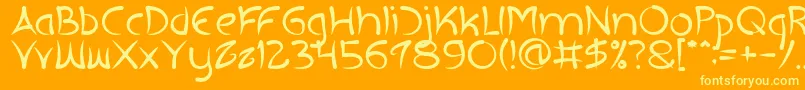 EXTRA HOT Font – Yellow Fonts on Orange Background